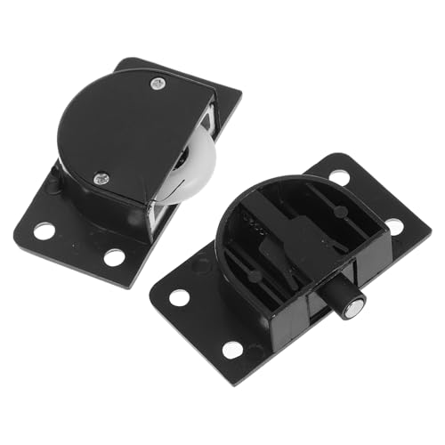 Hohopeti Roulette Porte Coulissante Silencieuse Pour Armoire Galet De Remplacement En Plastique Noir Rouleaux De Support Pour Portes Placard Accessoire Quincaillerie Durable Et Pratique