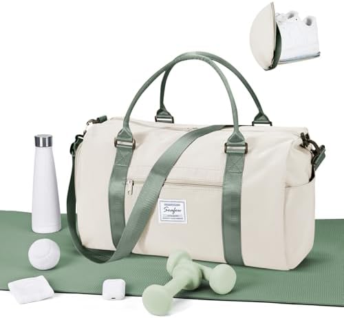 WEPLAN Sport Duffel Bag Damen Herren Sporttasche mit Schuhfach & Nassfach Reisetasche Handgepäck Tasche Sporttaschen Fitness Gym Bag Weekender Travel Bag Schwimmtasche Trainingstas