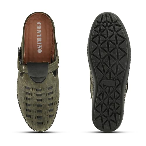 Image of Centrino Men's Fisherman Sandals | Sporty & Casual Summer Footwear | Adjustable Fit with soft cushion Padding | Closed-Toe Comfort & Durability (9285)