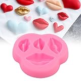 TIKATARER Formy Silikonowe, 1PC Formy Czekoladowe Wielokrotnego Użytku Woskowe do Czekoladowego Ciasteczka, Cukierki, Ciasta, Kostki Lodowej, Galaretki (PINK)