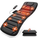 CooCoCo Full Body Massage Mat with Heat, 10 Motors Vibrating Back Massager, Heating Pad for Bed, Sofa, Heating Pad Massage for Dad Mom Men Women Husband Wife