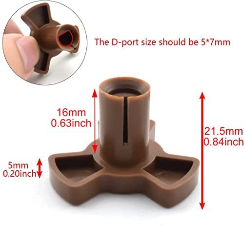 Sdtc Tech 2 Pcs Microwave Oven Turntable Coupler Y-Shaped Shaft Holder Glass Tray Guide Support With "D" Port For 12-14Mm Height Roller #TOP1