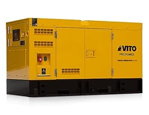 VITO Silent 50kVA - 54dB LpA Diesel/Heizöl** AVR Generator 44kw max. ATS automatisches Netzausfall-Start 400v 4-Zyl 1500 U/min Wasserkühlung (50kVA 400v)