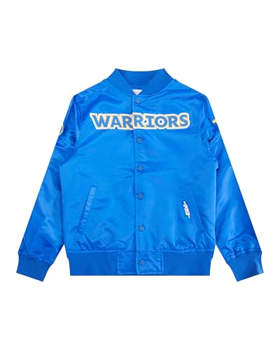 Image of Pro Standard Unisex Children's NBA Classic Chenille Bb Satin Jacket, Royal Blue, X-Large, royal, XL