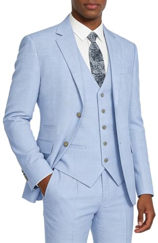 Elionm Men Suits Slim Fit 3 Piece Big and Tall