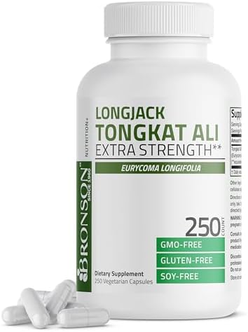 Bronson Longjack Tongkat Ali Extra Strength, 250 Vegetarian Capsules