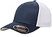 Flexfit Trucker Hat for Men and Women Breathable Mesh, Stretch Flex Fit Ballcap w/THP No Sweat Headliner Navy/White