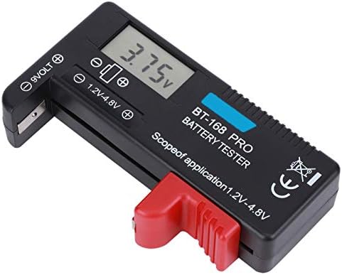 Folanda Battery Tester, Universal Digital LCD Tester Checker, Household Life Level Testers Power Meter for AA AAA C D 9V 1.5V Button Cell Batteries, 1.2~4.8V and Monitor
