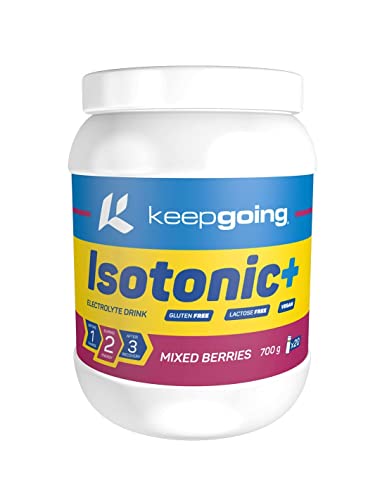 Keepgoing Bebida Isotónica en Polvo Sabor Frutos Rojos | Sales Minerales para Deporte | Electrolitos en Polvo | Isotónico para Ciclismo | Rápida Asimilación | 700g