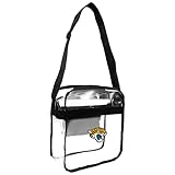 Littlearth NFL Jacksonville Jaguars Clear Crossbody Carryall, Team Color, 12