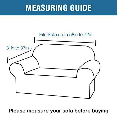 Miniatura 6 de H.VERSAILTEX Funda elástica de terciopelo para sofá de 3 cojines, funda de sofá biplaza de terciopelo elástica para sofá de 2 cojines, color borgoña