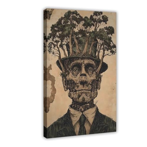 Poster sur toile arbre portrait surréaliste : sublimez enfin vos murs vides de chambre