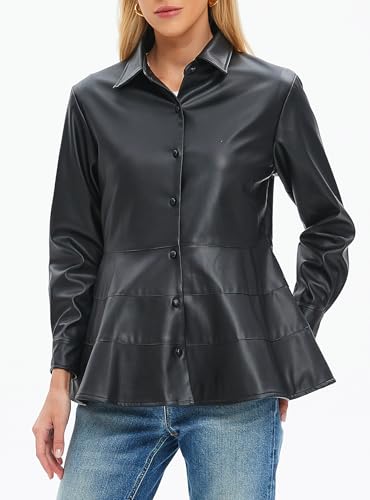 Leather Jacket Women Faux Oversized Motorcycle Bomber Coats 2025 Fall Fashion Outfits Winter Clothes2