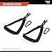 Bionic Body Set of 2 Single-Grip Handles with Carabiner Clips for Resistance Tube Exercise Strength Training and Cardio Workout BBSH-001
