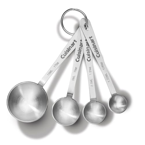Cuisinart CTG-00-SMP Stainless Steel Measuring Spoons, Set of 4,Silver by Cuisinart - Used condition - US$10.98