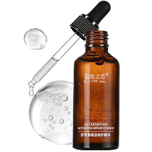 BLUE LOVE Astaxanthin Revitalizing Serum - Antioxidant Facial Treatment for Skin Renewal, Hydrating...