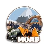 Dwutahcy Imán de madera 3D para nevera de Moab, Utah, Estados Unidos, recuerdos, recuerdos, refrigerador, decoración del hogar, cocina, regalos
