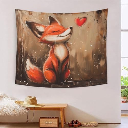Couverture murale 3D renard tapisserie légère pour masquer un mur abîmé sans travaux de peinture
