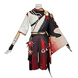 Material: 100% Poliéster OSIAS Genshin Impact Traje de Cosplay de Kaedehara Kazuha Disfraz Kaedehara Kazuha (XXXL)