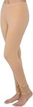 Women's Full Length Leggings | Premium Cotton Churidar Leggings for Women and Girls | Stretchable and Comfortable | Casual Slim Fit Regular Legging
