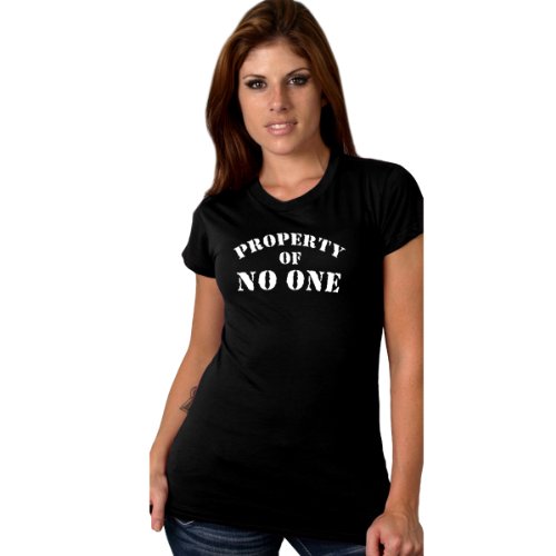 Hot Leathers Property Of No One Ladies Short Sleeve Tee (Black, X-Large)