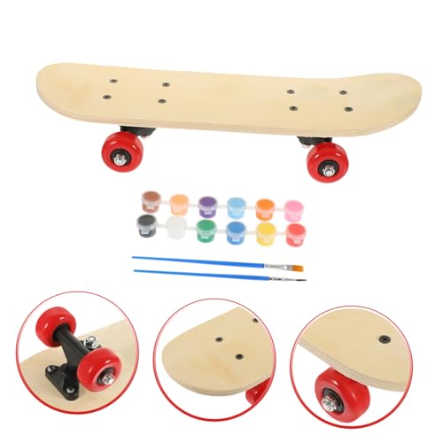 Skateboard DIY HOMSFOU avec planche à peindre et kit graffiti complet - 5