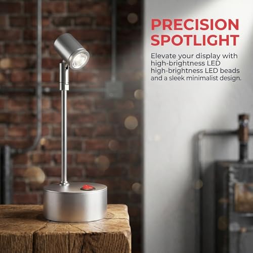 Foco LED de aluminio para vitrina de joyería Uonlytech con soporte metálico estable 4