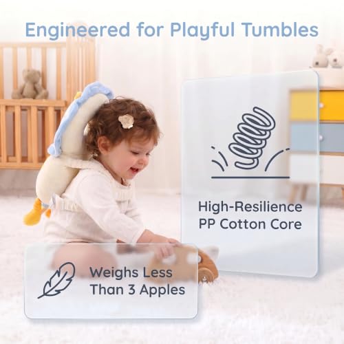Image of Baby Head Protector Backpack - Soft & Lightweight Fall Cushion Backpack for Toddlers Walking and Crawling(Colorful Lion)