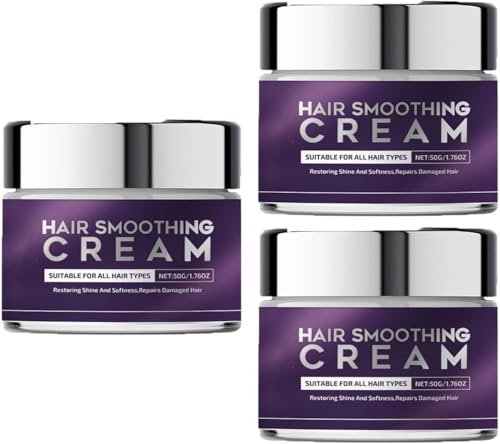 Crème lissante anti-frisottis pour cheveux bouclés, secs et abîmés