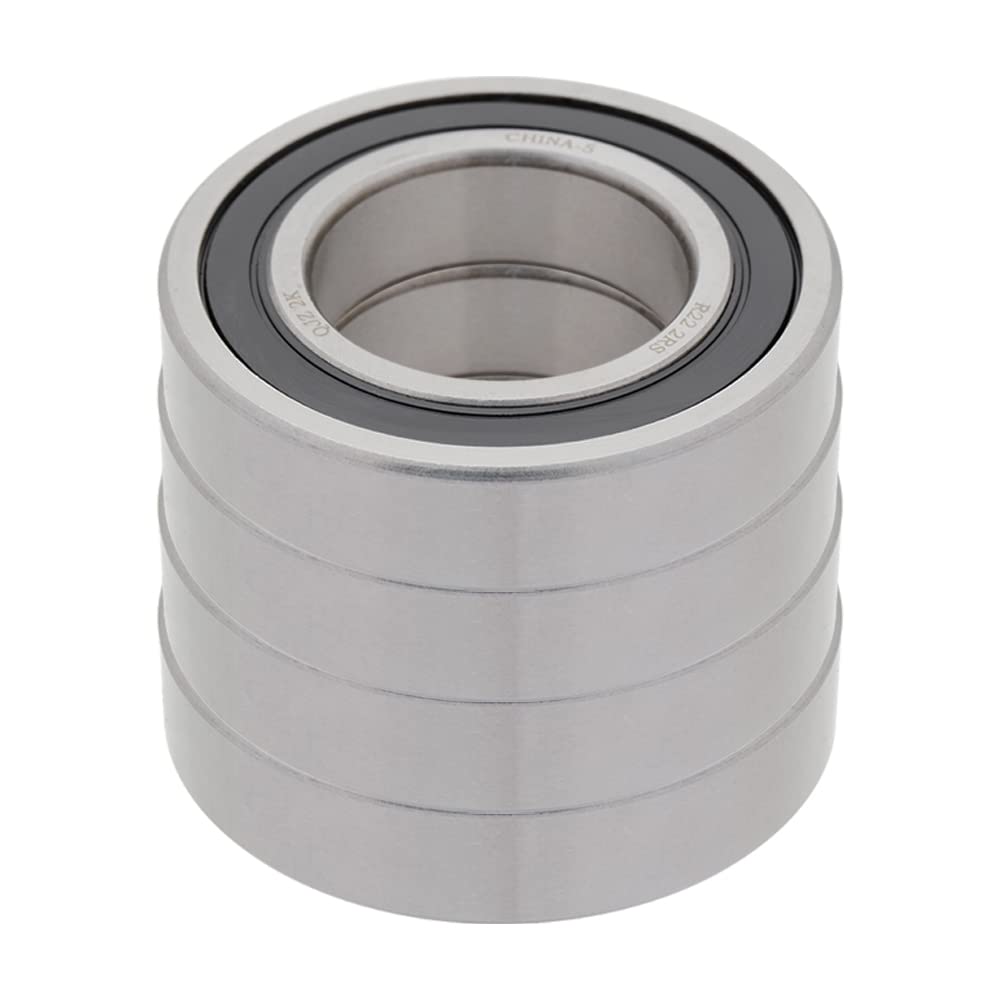 [4-Pack] R22-2RS - Deep Groove Radial Ball Bearing 1.375 in x 2.5 in x 0.5625 in (ID x OD x W) | 34.925 mm x 63.5 mm x 14.288 mm (ID x OD x W) with Double Rubber Seal