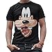 Goofy Face Disney Funny Costume Humor Graphic Men's Adult T-shirt Tee (Large)