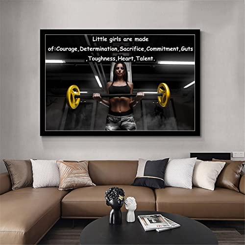 Little Girls Motivational Inspirational Posters Home Decor Wall Art Print For Gym Motivational Quotes Poster Printing 12X18Inch(30X45Cm) #TOP3