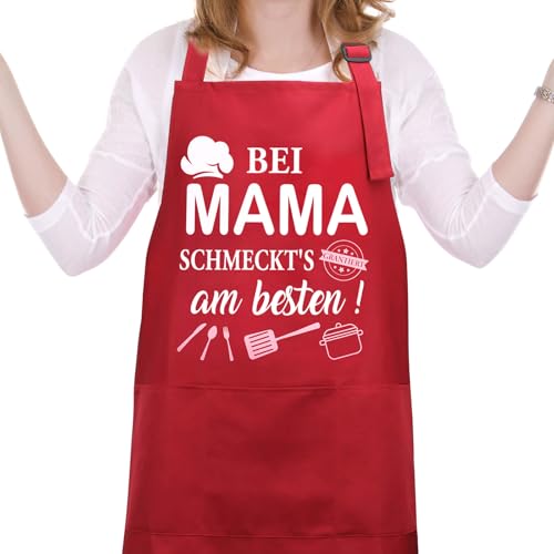 HOWAF Delantal Día de la Madre Delantal Mamá para Regalos Día de la Madre, Cumpleaños, Navidad