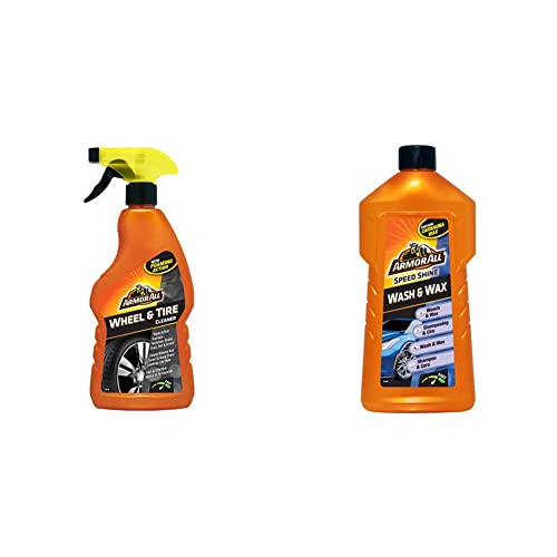 Armor All GAA34500ENT Wheel and Tire Cleaner 500 ml & Car Wash And Wax Shampoo, Car Cleaning For All Bodyworks, 500ml