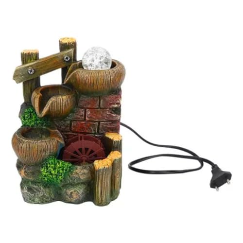 Fonte Mesa Água Ambientes Internos Iluminado Som Calmante Feng Shui Relaxamento Decoração LED Automá