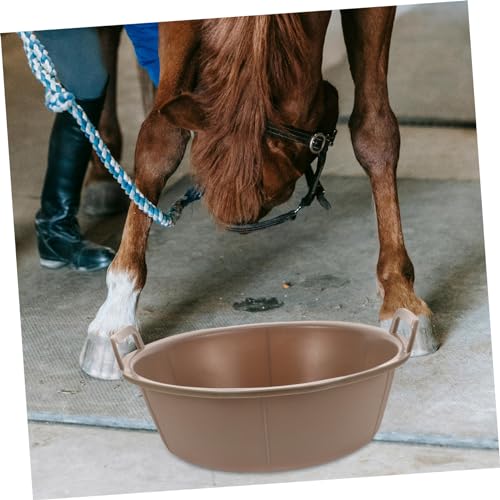 SEWOART Tigela De Alimentação De Cavalos Barril De Água Balde De Alimentação De Cavalos Com Alça Ali