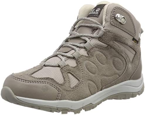 Jack Wolfskin Women's ROCKSAND TEXAPORE MID women's waterproof hiking boot Boot, Moon Rock, US Women's 10 D US