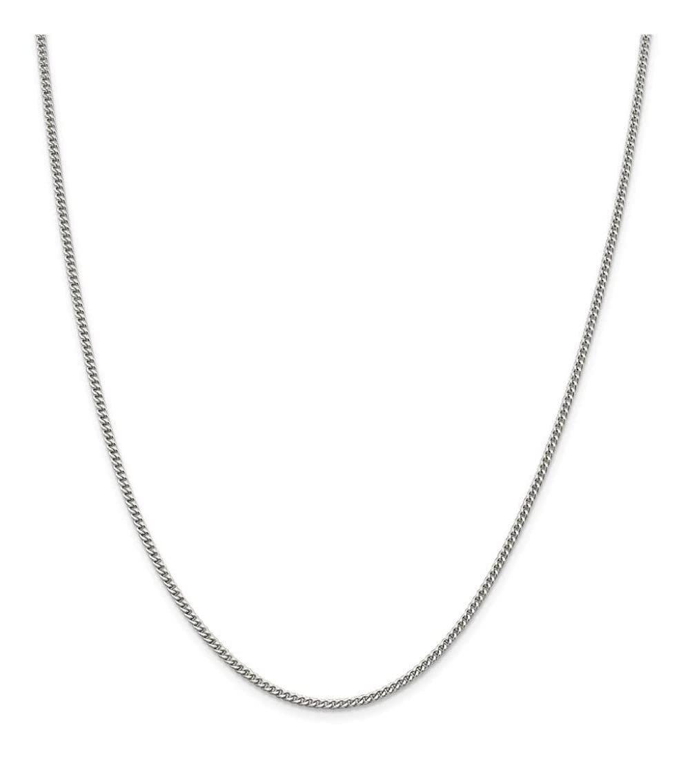 ARGENTO REALE Authentic 925 Sterling Silver 1.5MM 2MM 3MM 4MM Curb Cuban Chain Necklace Womens Boys Girls 16-30
