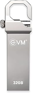 EVM EnStore 32GB Metal USB 2.0 Flash Drive - High Read Speeds up to 15MB/s & Write Speeds up to 8MB/s - Durable Metal Casing - Ideal for Data Transfer & Storage - (EVMPD/32GB)