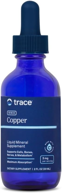 Trace Minerals Ionic Copper – Liquid Copper Supplement for Blood Health – Supports Healthy Connective Tissue, Metabolism & Nerves – 2 fl oz (48 Servings)