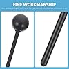 Ciieeo 2 Pairs Plastic Rubber Xylophone Mallets Professional Percussion Accessory Black Plastic Handle Rubber Mallet Beautiful Sound for Musical Performance #2