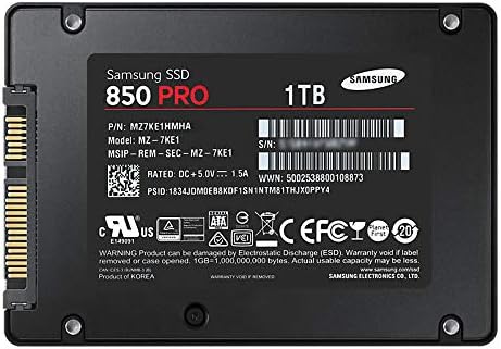 Samsung 850 PRO - 1TB - 2.5-Inch SATA III Internal SSD (MZ-7KE1T0BW)