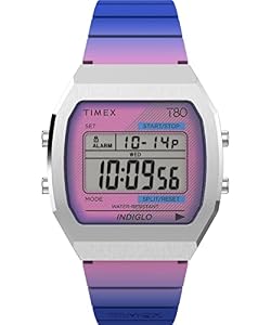 Timex Unisex T80 Steel 36mm Digital Watch