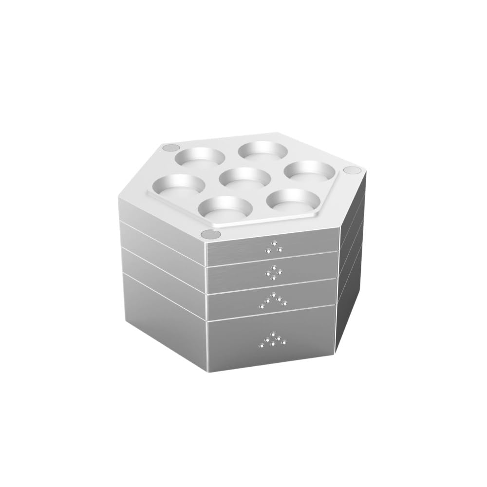 Nectar Nachfüll-Rig – The Grinder Section | 2 Jahre Garantie Lebensmittelqualität Aluminium Grind and Go Füllstation für Nektar Hex Dosierkapseln (Teile 3 bis 6)