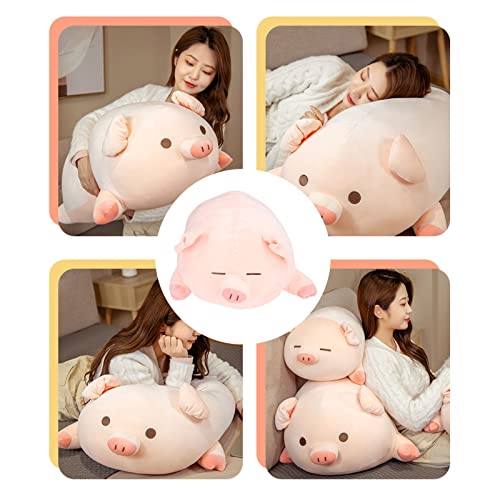 Animal de pelúcia de porco macio, animal de porco gordo travesseiro abraçando pelúcia porquinho bone