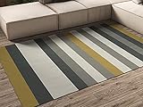 Decoración de habitaciones. Oedim Alfombra Rayas Beige para Habitaciones PVC  95 x 133 cm  Moqueta PVC  Suelo vinílico  Decoración del Hogar  Suelo Sintasol  Suelo de Protección 