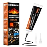 Hochtemperatur Silikon Schwarz 100ml, Hitzebeständiges Silikon Dichtmasse Wasserdicht Spezialdichtmittel für Backofen, Induktionsherd & Mikrowelle