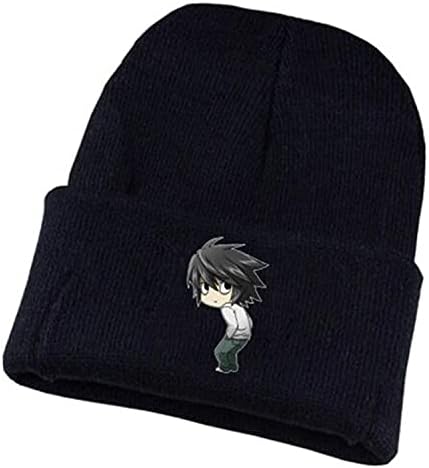 WANHONGYUE Death Note Anime Beanie Hat for Men Women Unisex Knit Cuffed Hat Winter Soft Warm Skull Cap