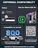 LC-dolida Wireless CarPlay Adapter for Apple -Convert Wired to Wireless Adapter Dongle Cars, Plug and Play for iOS 10+&Cars 2017(Black)
