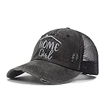LOKIDVE Home Girl Ponytail Baseball Cap Embroidered Washed Cotton Realtor Trucker Hat for Real Estat